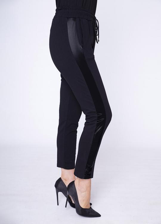 Drawstring Leather Side Trouser