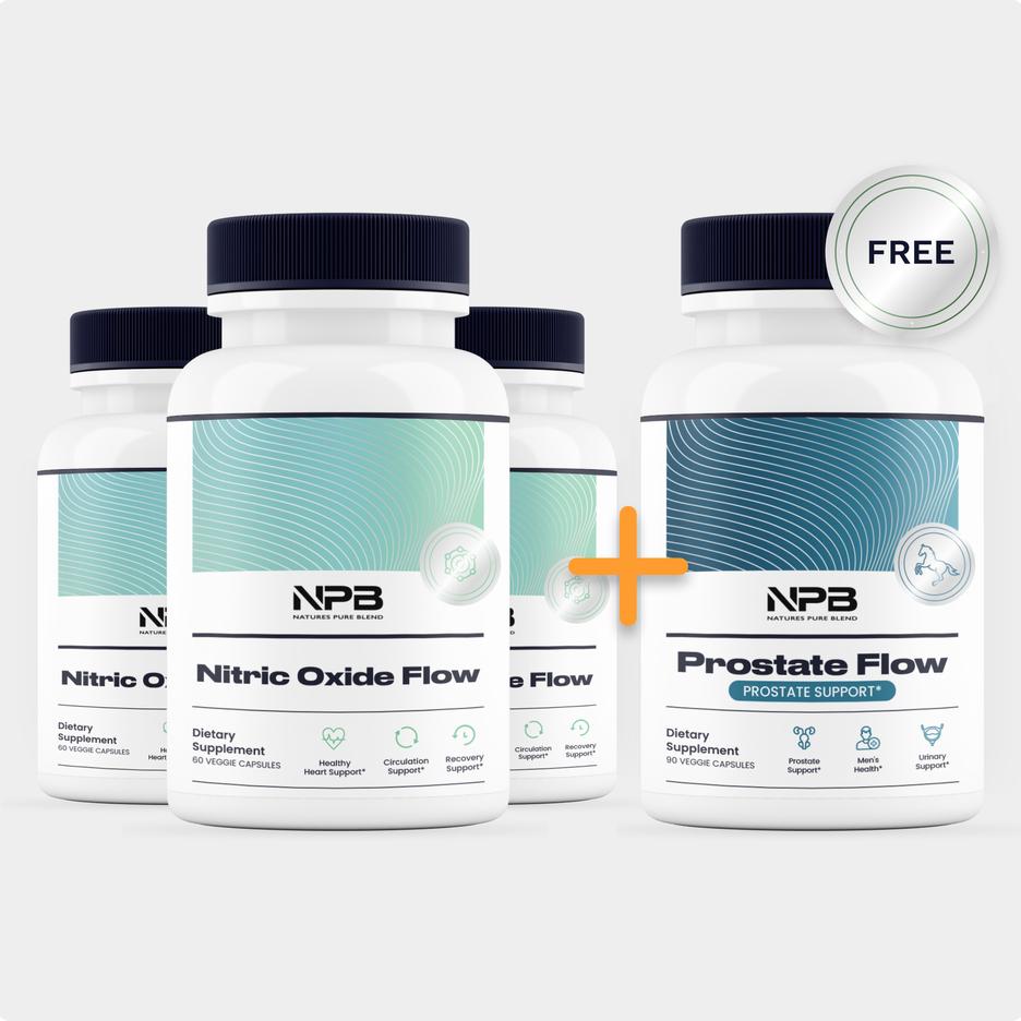 BOGO 3 Nitric Oxide + 1 Free Prostate Flow