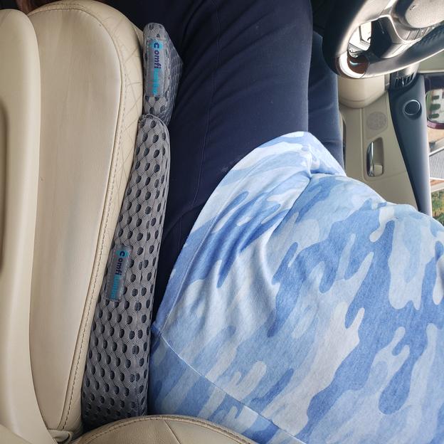 Car Seat Cushion ComfiLumba Enhanced Gel & Memory Foam Wedge Easy Posture Brands