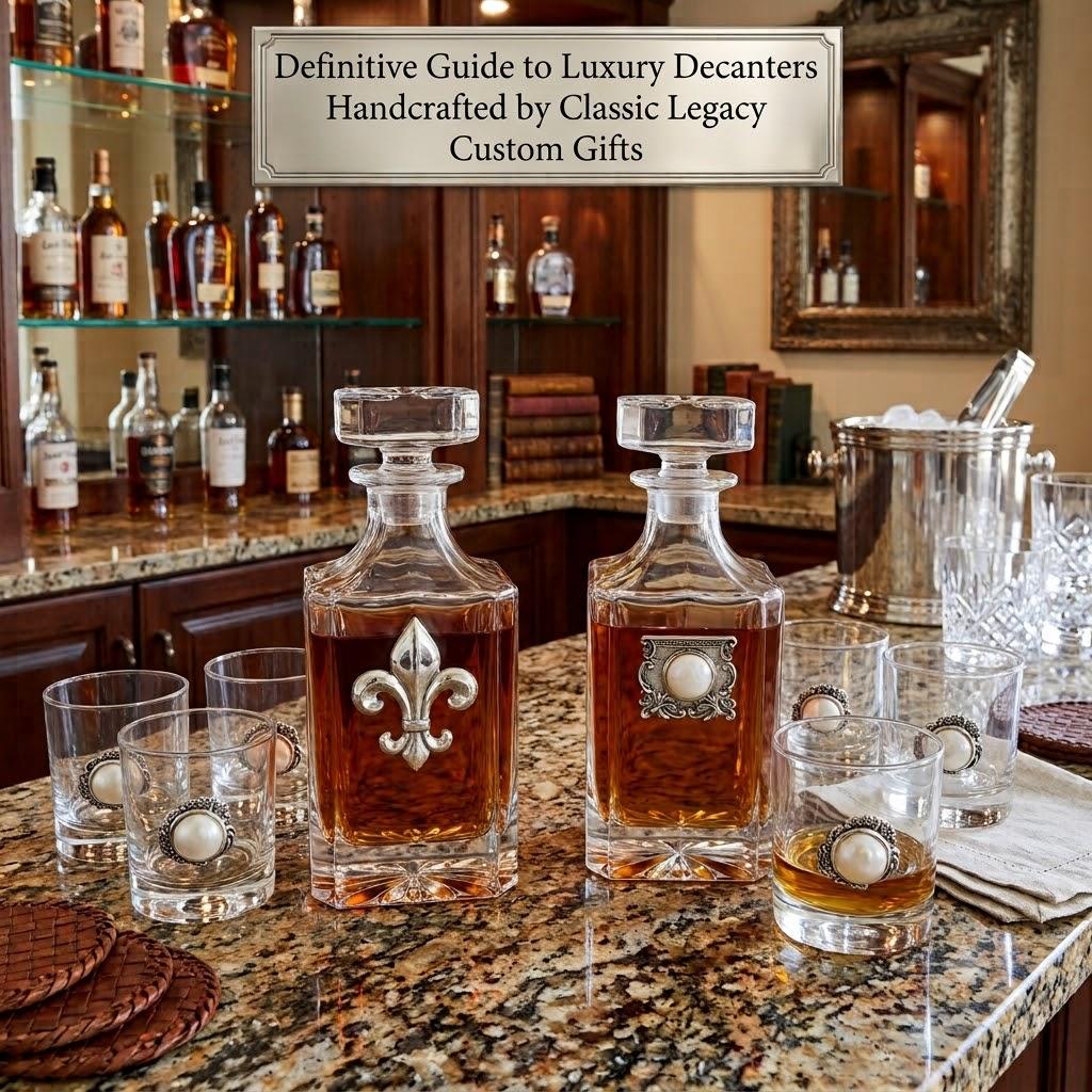The Fleur de lis and pearl decanter are two of our best selling decanters. Learn more about all the decanters in the Classic Legacy collection.