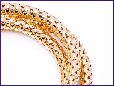 Cube Charms Silver Metal Bracelet