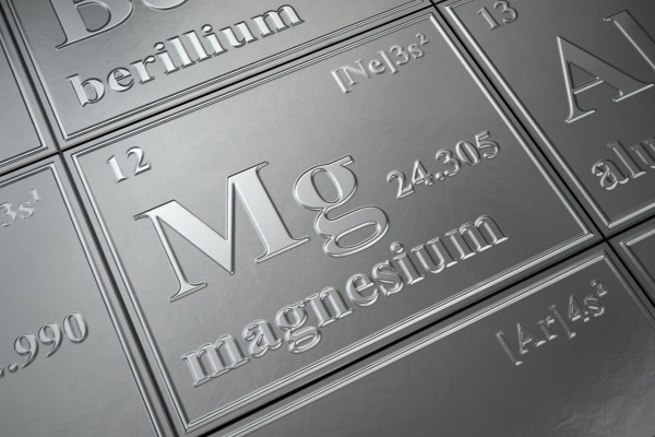 metallic period table zoomed in on magnesium