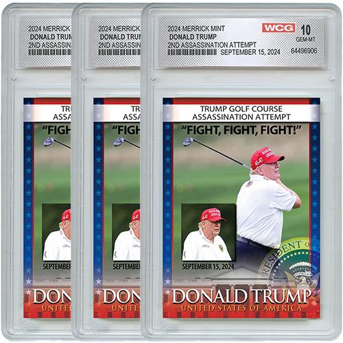 Trump Golf Course Assassination Attempt Trading Card - Graded Gem Mint 10