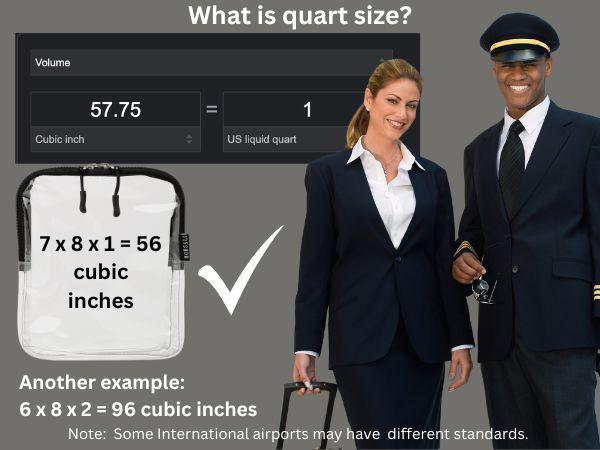 Clear Quart Size TSA Bag - TSA Approved for Your 3-1-1 Travel Liquids
