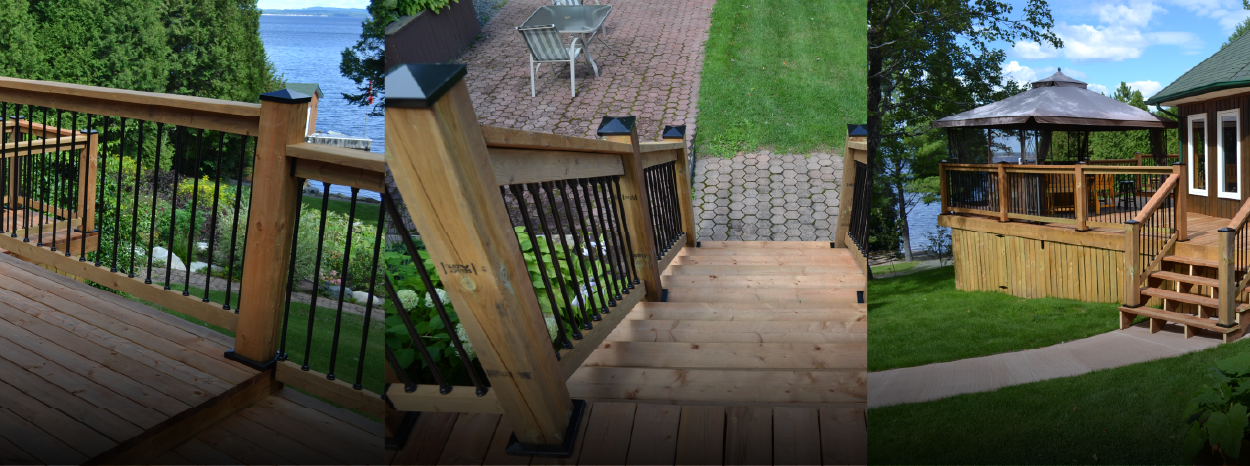 Collage of Danny D.'s deck from multiple different angles