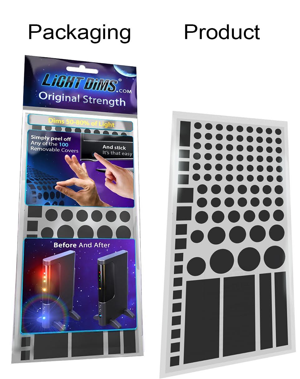 Light Dims - LED dimming stickers