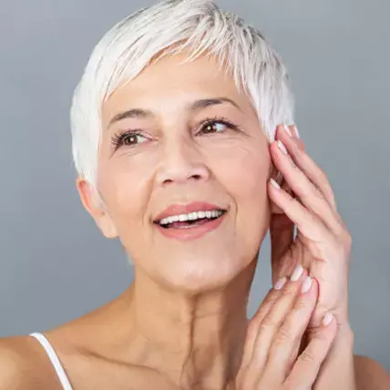 woman with firm and soft skin