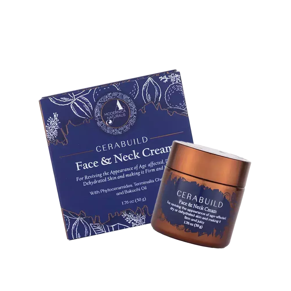 Cerabuild Face and Neck Cream - Resurface, Plump & Protect Your Skin with Phyto-Ceramides Lotion & Moisturizer A Modernica Naturalis 
