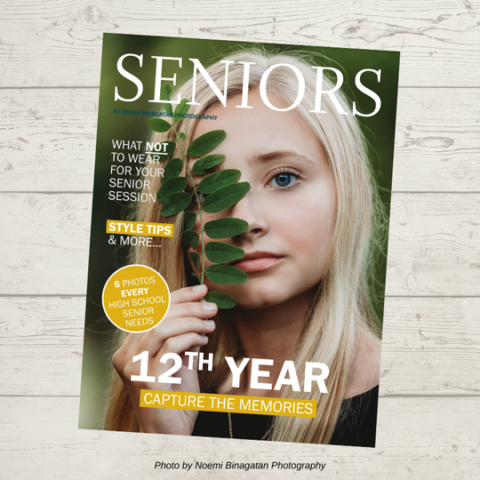 senior photography magazine template