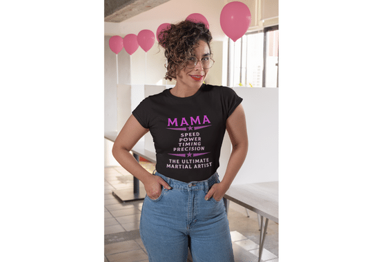 Fight t shirt, boxing t shirts, mother t shirts, ultimate martial arts mama t shirt, black color t shirt, sparring t shirts, mixed martial arts t shirts, bruce lee t shirts, mom t shirt, women t shirt