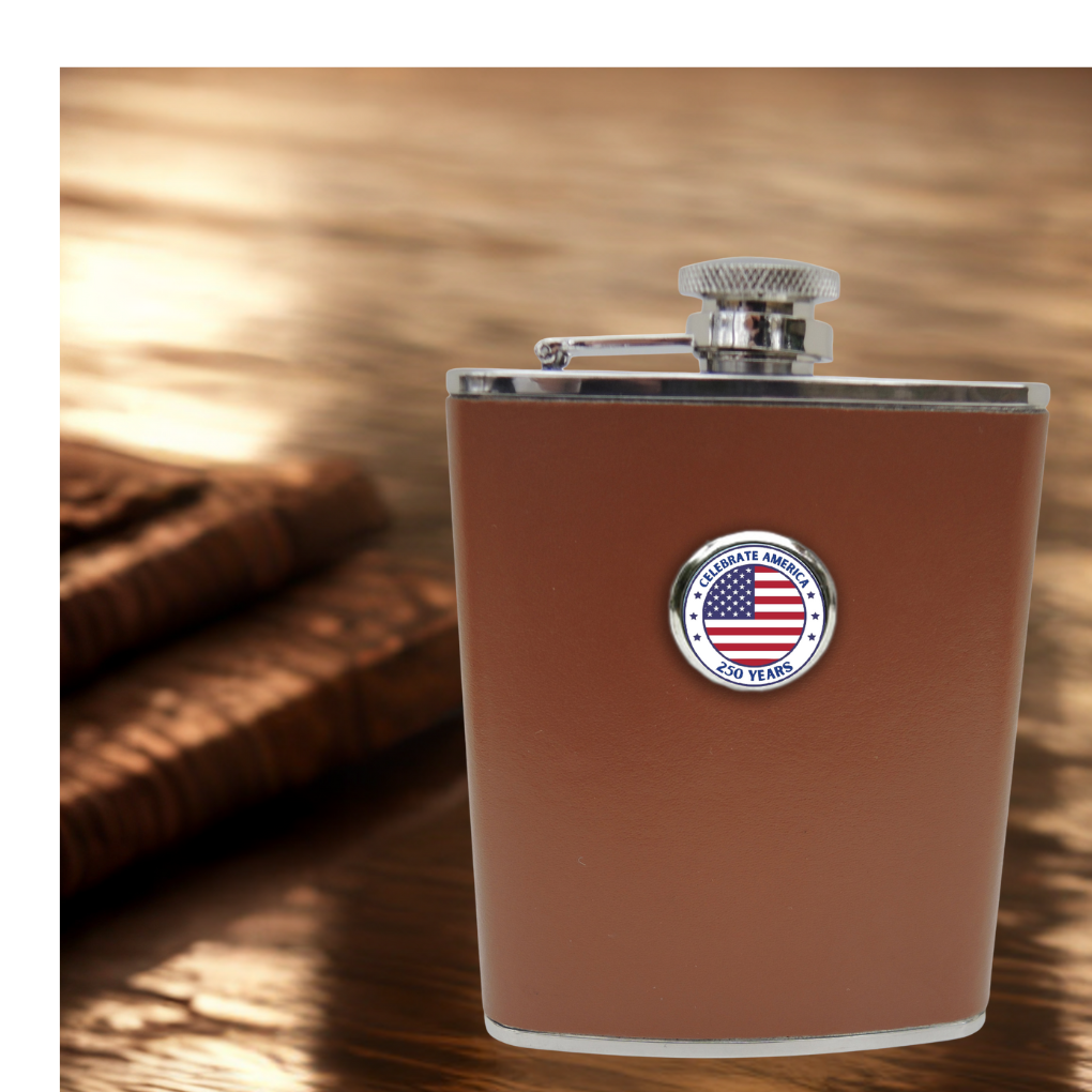 Leather Flask to Celebrate America 250