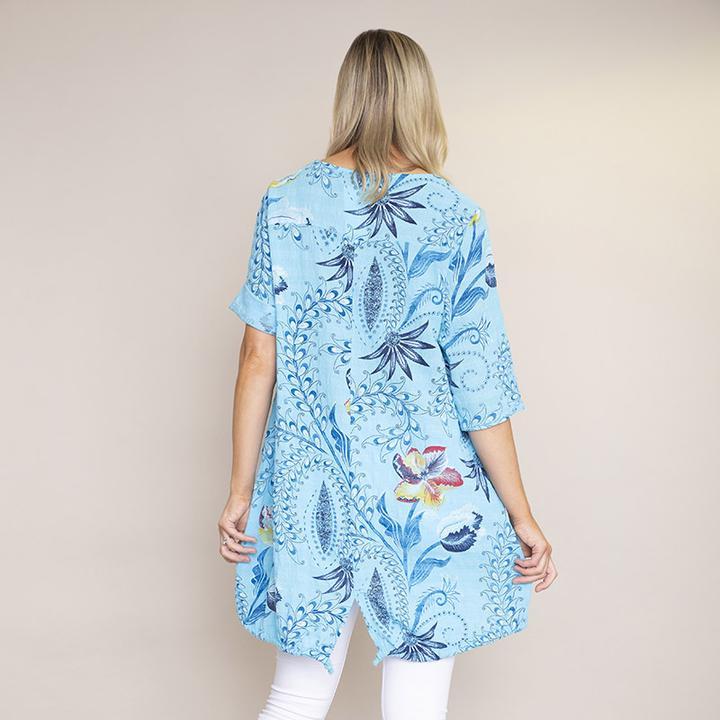 Lily Cotton Top (Blue)