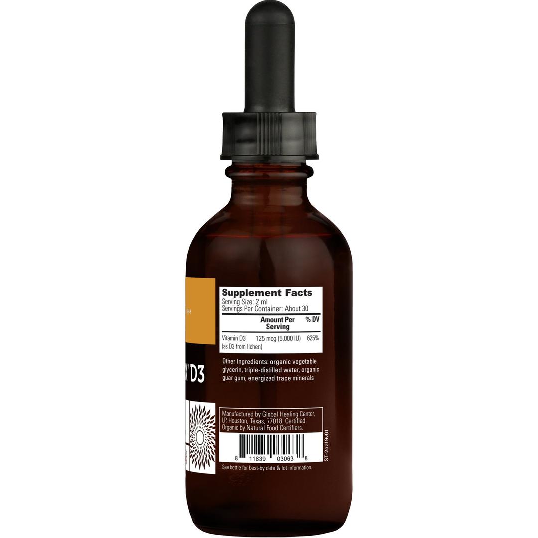 Global Healing Suntrex D3 Vegan Vitamin D3 Supplement Facts