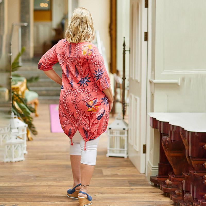 Lily Cotton Top (Coral)