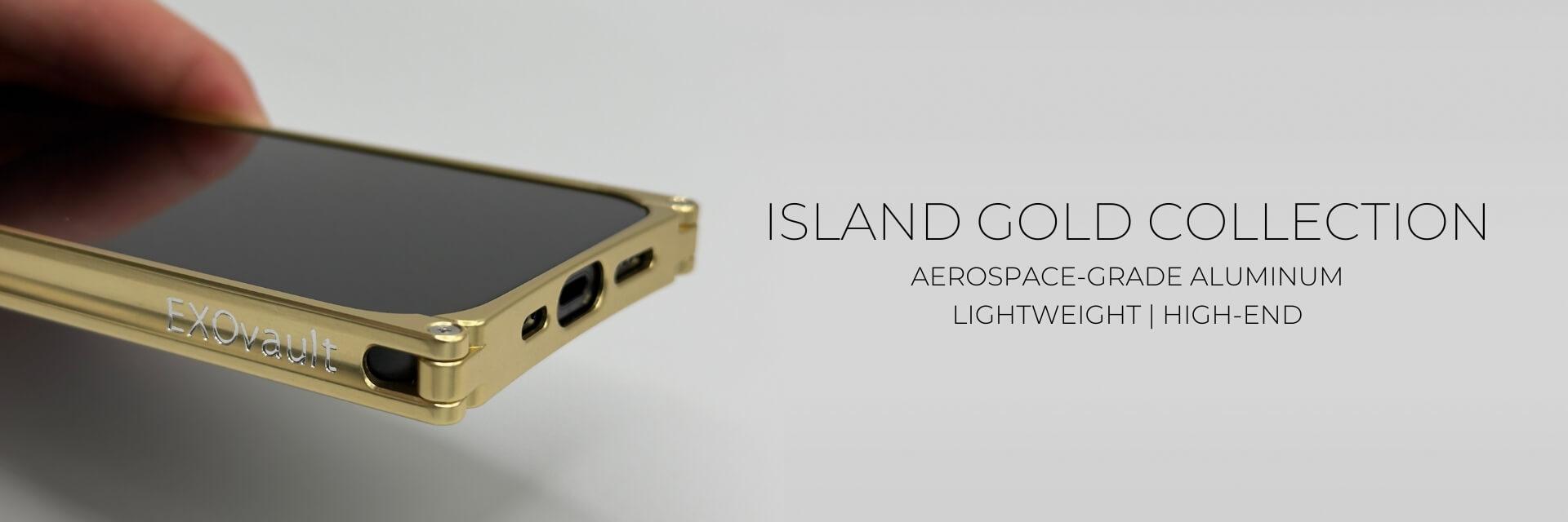 iPhone-14-15-Pro-Pro Max-Luxury-iPhone-Cases-Island-Gold-Metal