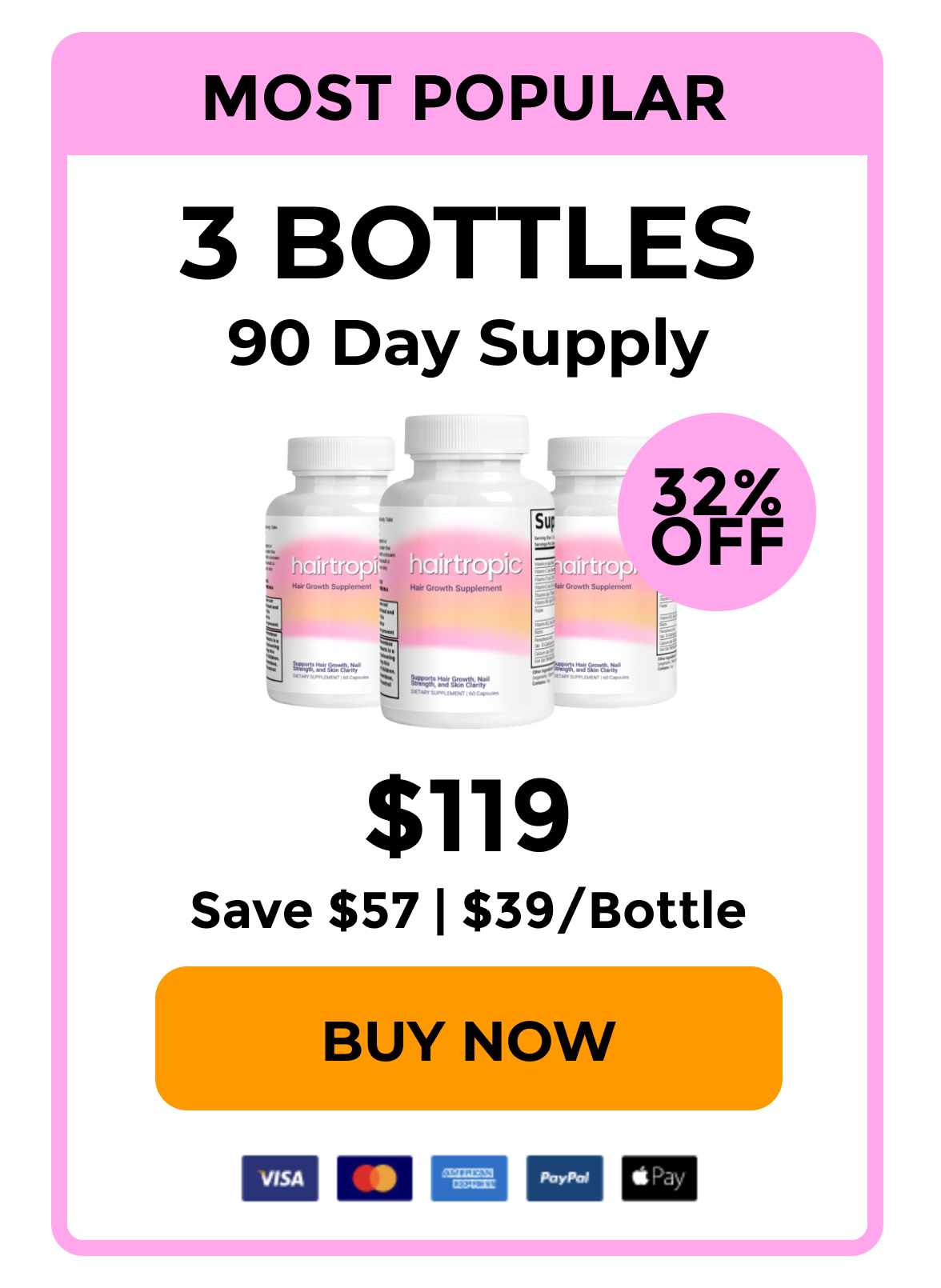 3 Bottles $39/Bottle Buy Now