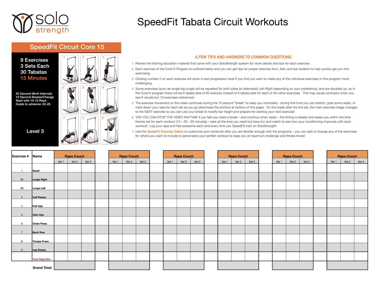 speedfit tabata circuit workout bodyweight exercise program for home gym