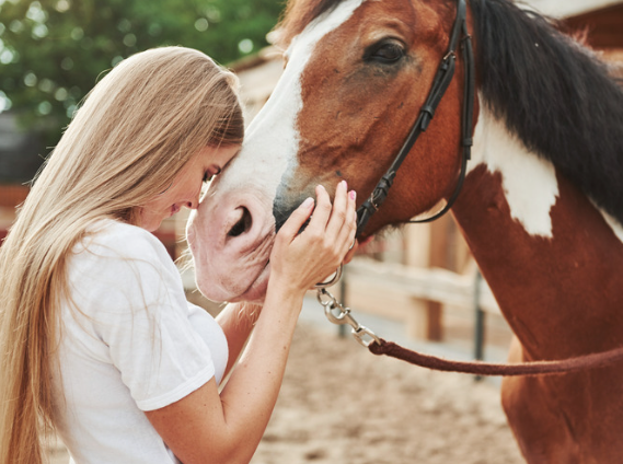 Selvita Canine Girl Loving Horse