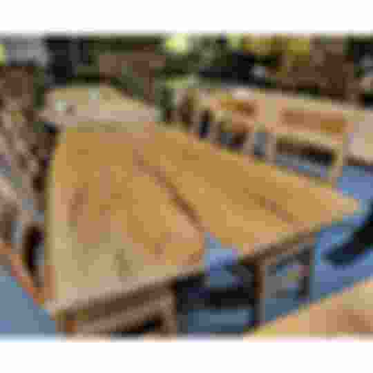 live edge oak dining table