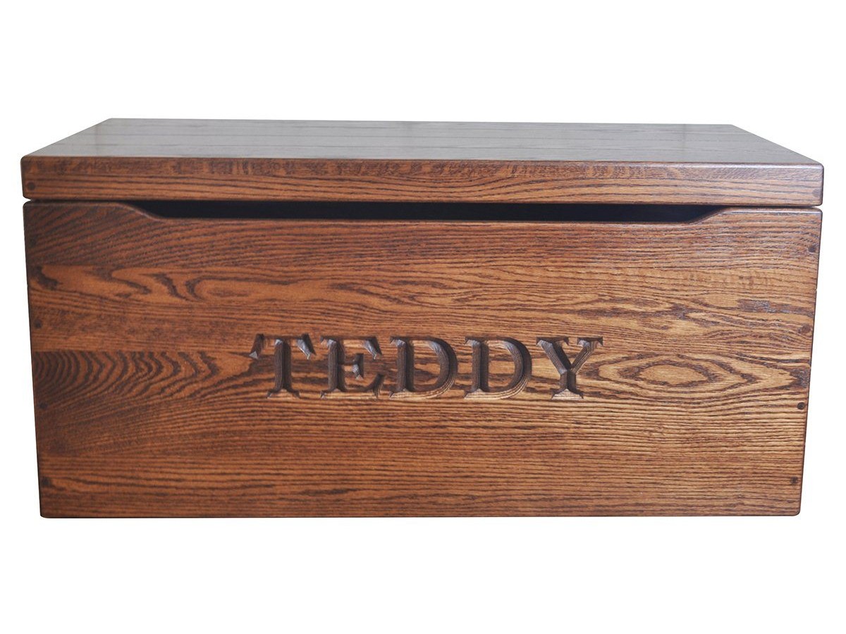 Engraved Wooden Toy Chest