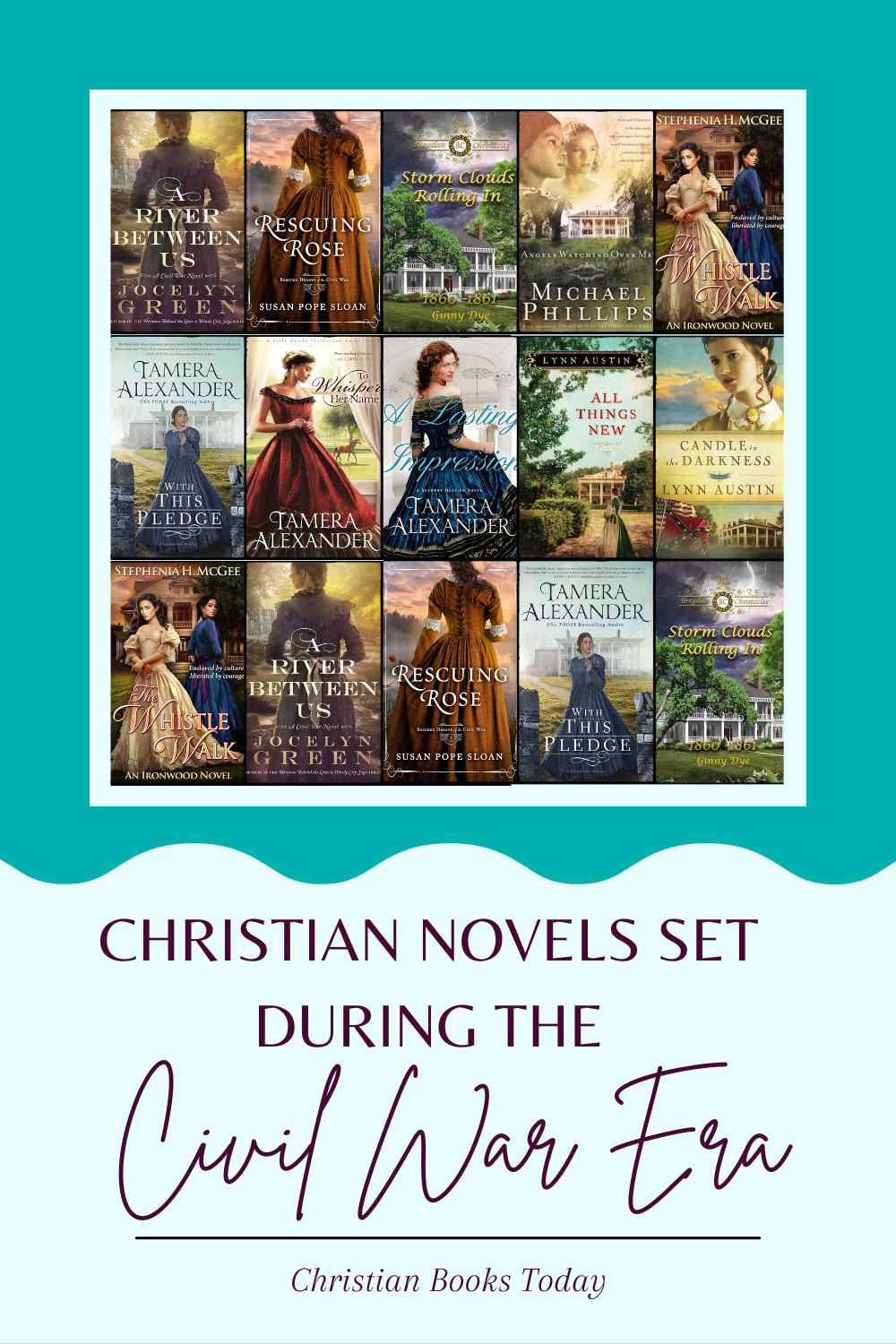 Christian novels set during the Civil War era with book titles