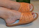 Agata - Women open-toe slippers - Reindeer Leather