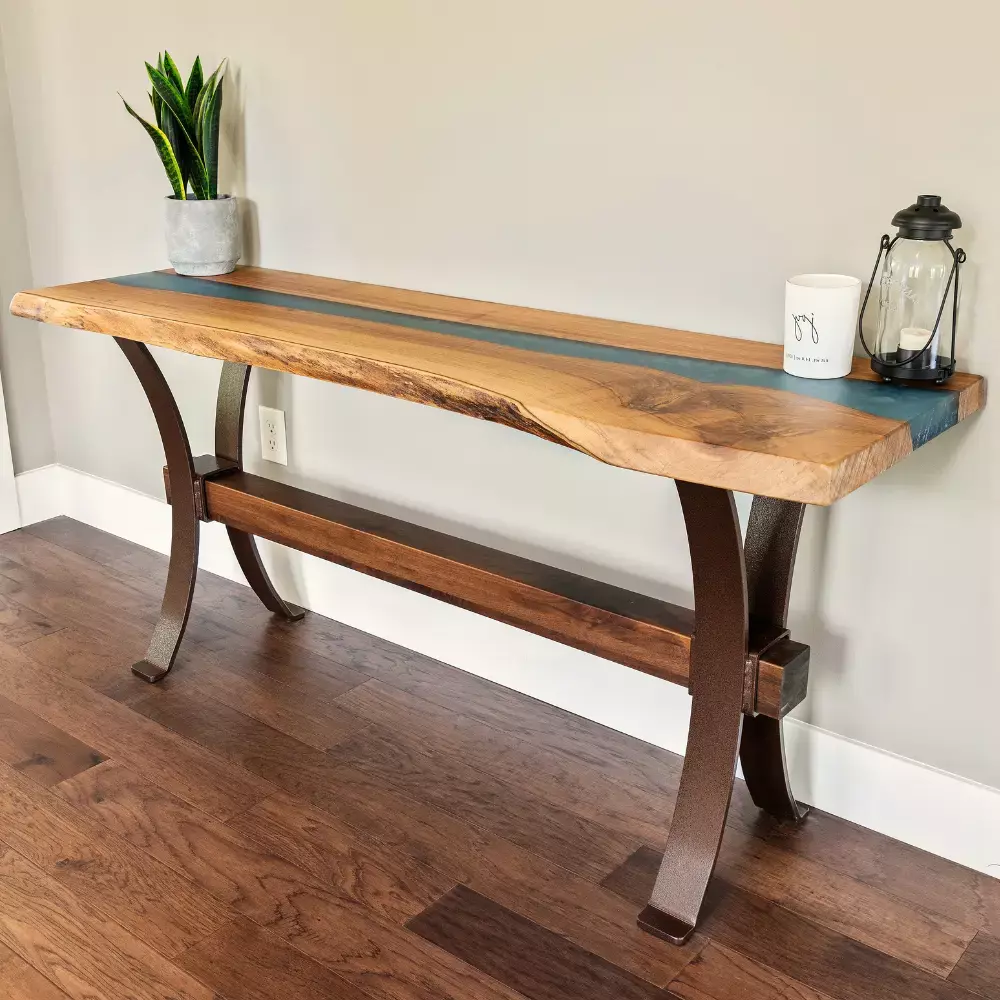 Custom River Console Table