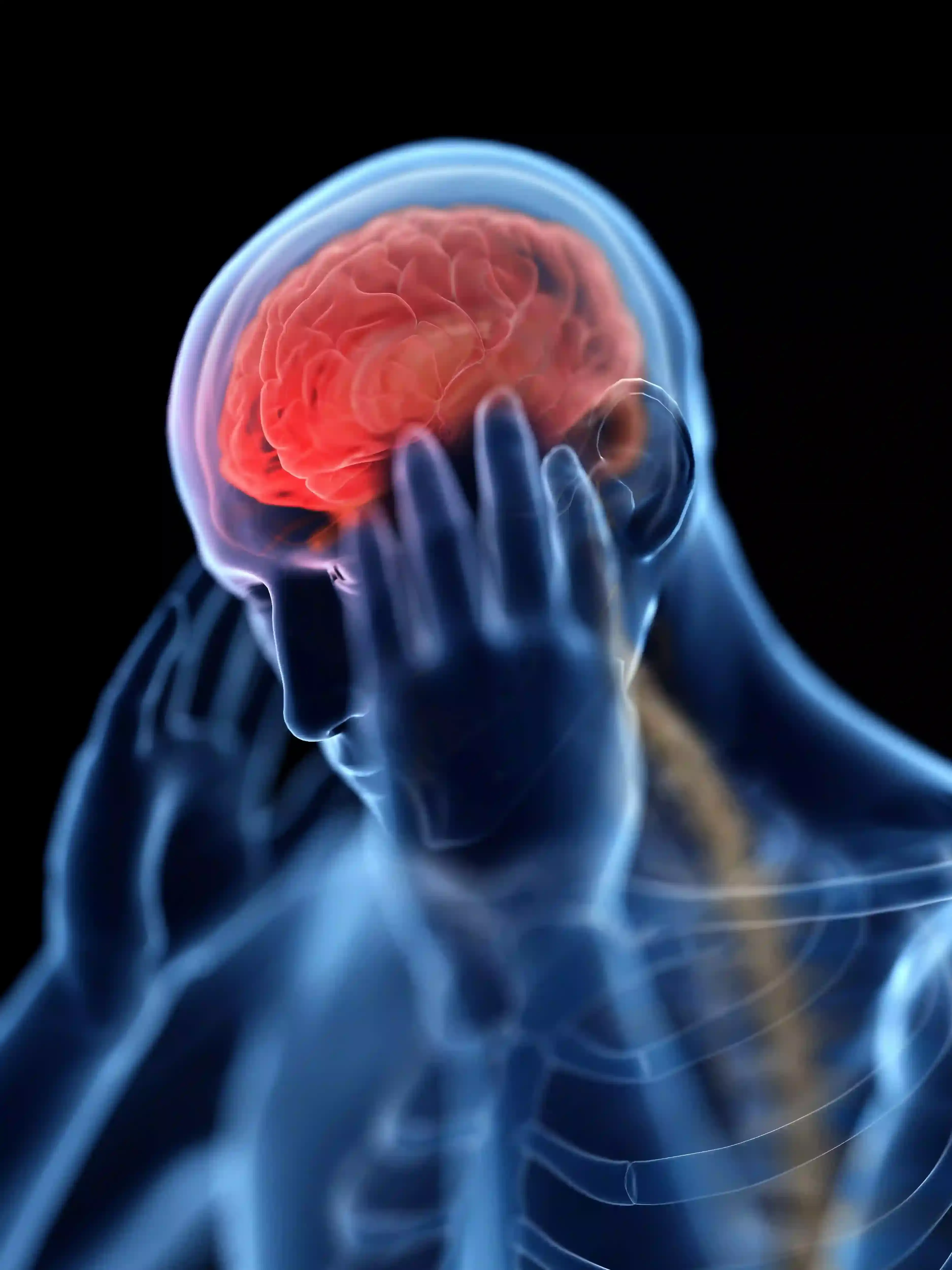 Illustrative image of a stressed brain.