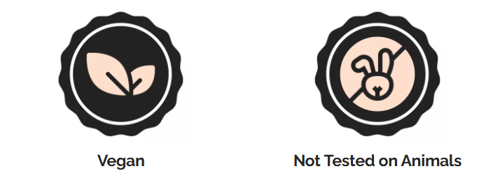 vegan, not tested on animals 1