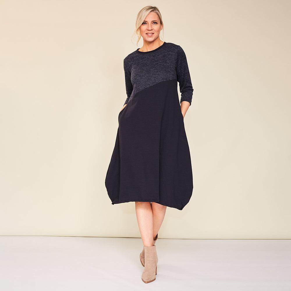 Evelyn Dress (Navy)