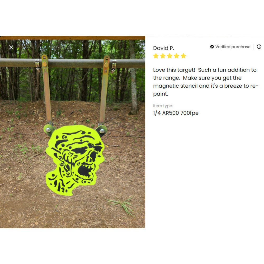 zombie target with hardbar hangers
