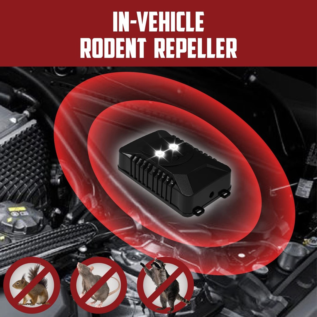 Ultrasonic Pest Repeller - Car Rodent Repellent - Pest Repellent Plug in  Under Hood, Trucks, Car Engine - Vehicle Mice Repellent for Rodents,  Squirrels, Bats, Mice, Chipmunks - 2 Pack Mouse Repellers