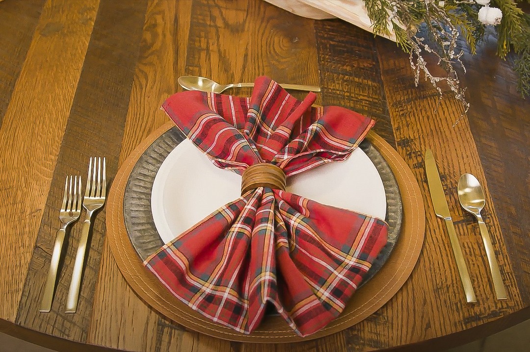 Warm Winter Red Table Setting Decor