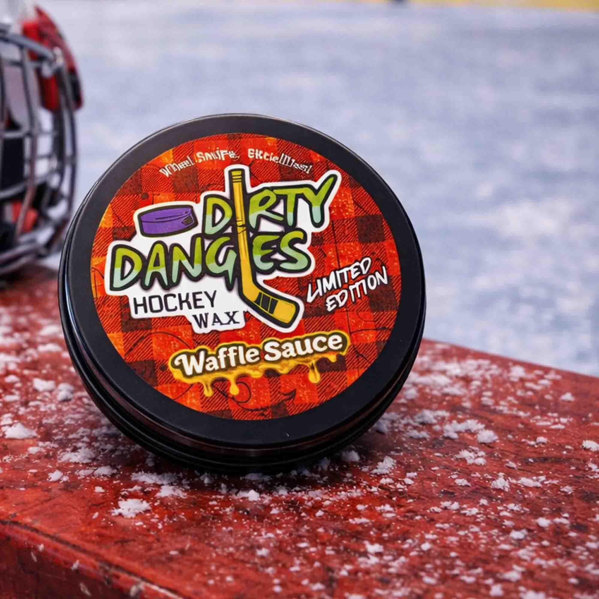 A black racerback tank top on a gray background with exercise equipment. Hockey mom insignia. Skate shoot move your feet.