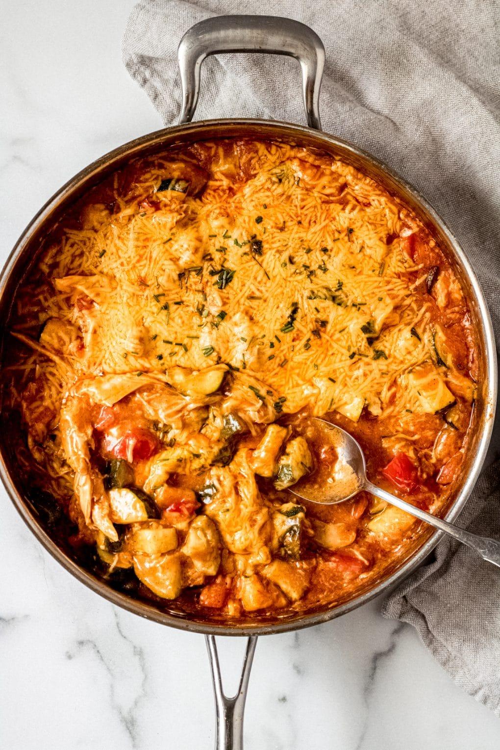 Easy Zucchini Enchilada Skillet