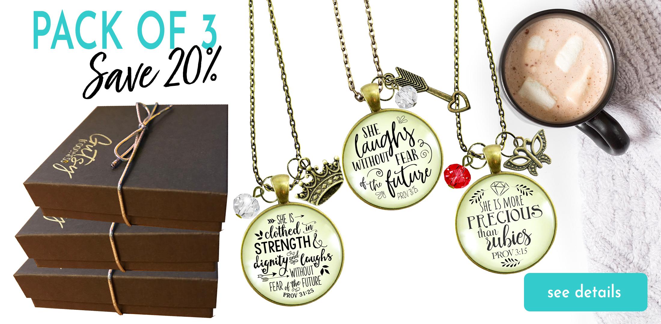 Bundle: She Laughs Without Fear | 3 Necklaces