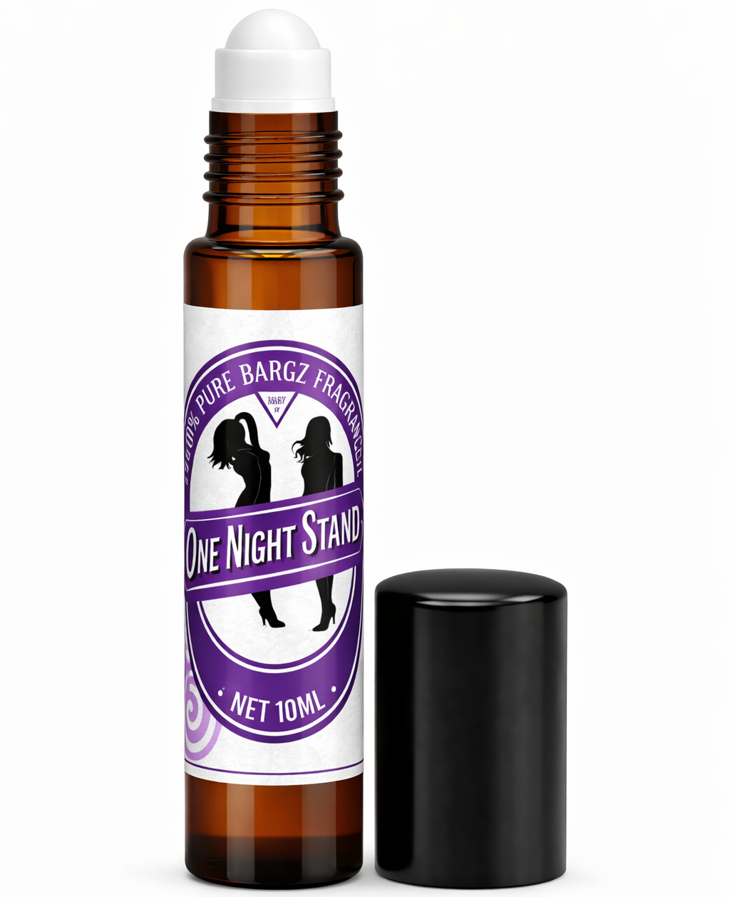 Bargz One Night Stand Perfume Oil with Glass Amber Bottle Organic French Sweet and Musky Fragrance (10ml) Roller Bottle
