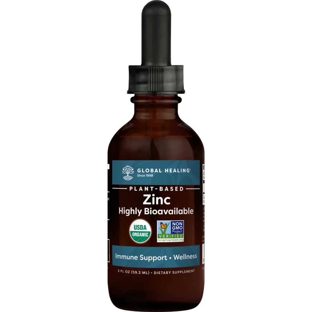 Global Healing Organic Plant-Based Zinc Bottle