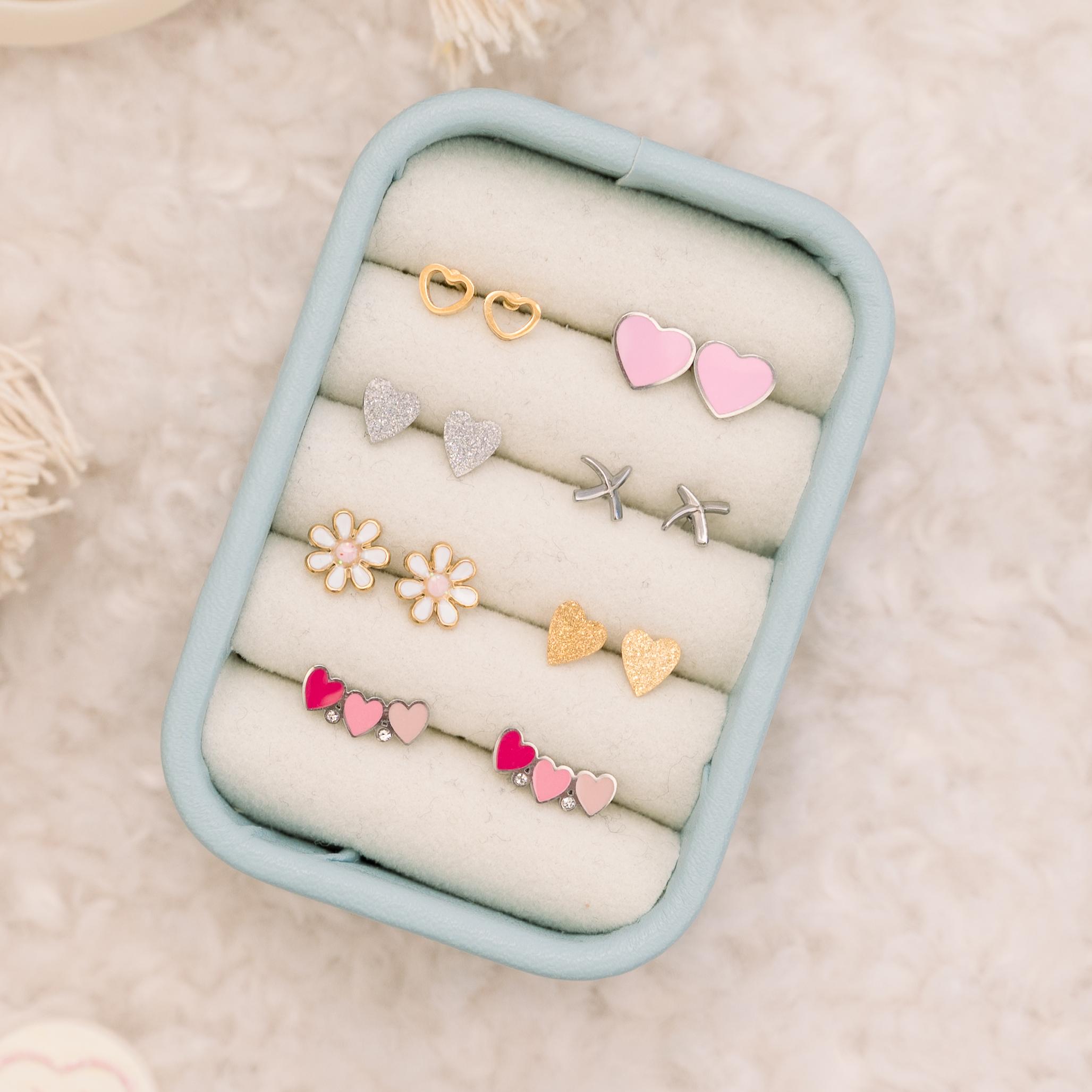 Collection of hypoallergenic kids earrings