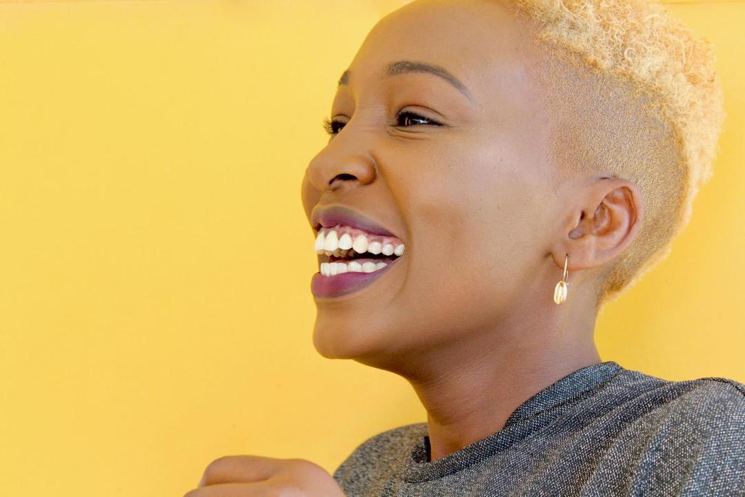Woman laughing