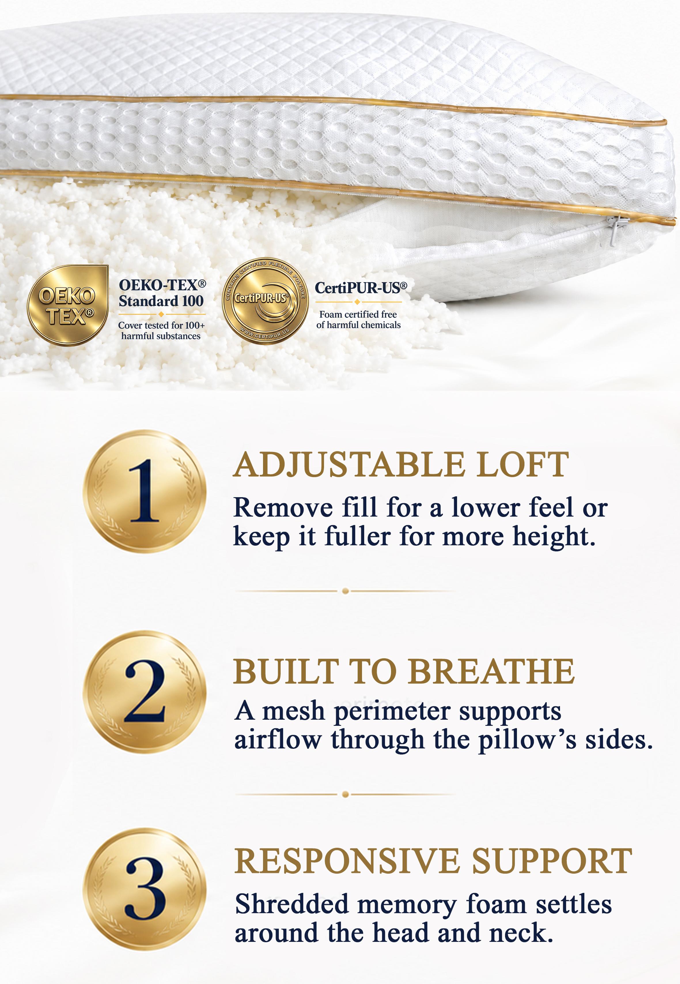 AirFlowPRO Shredded Memory Foam Pillow