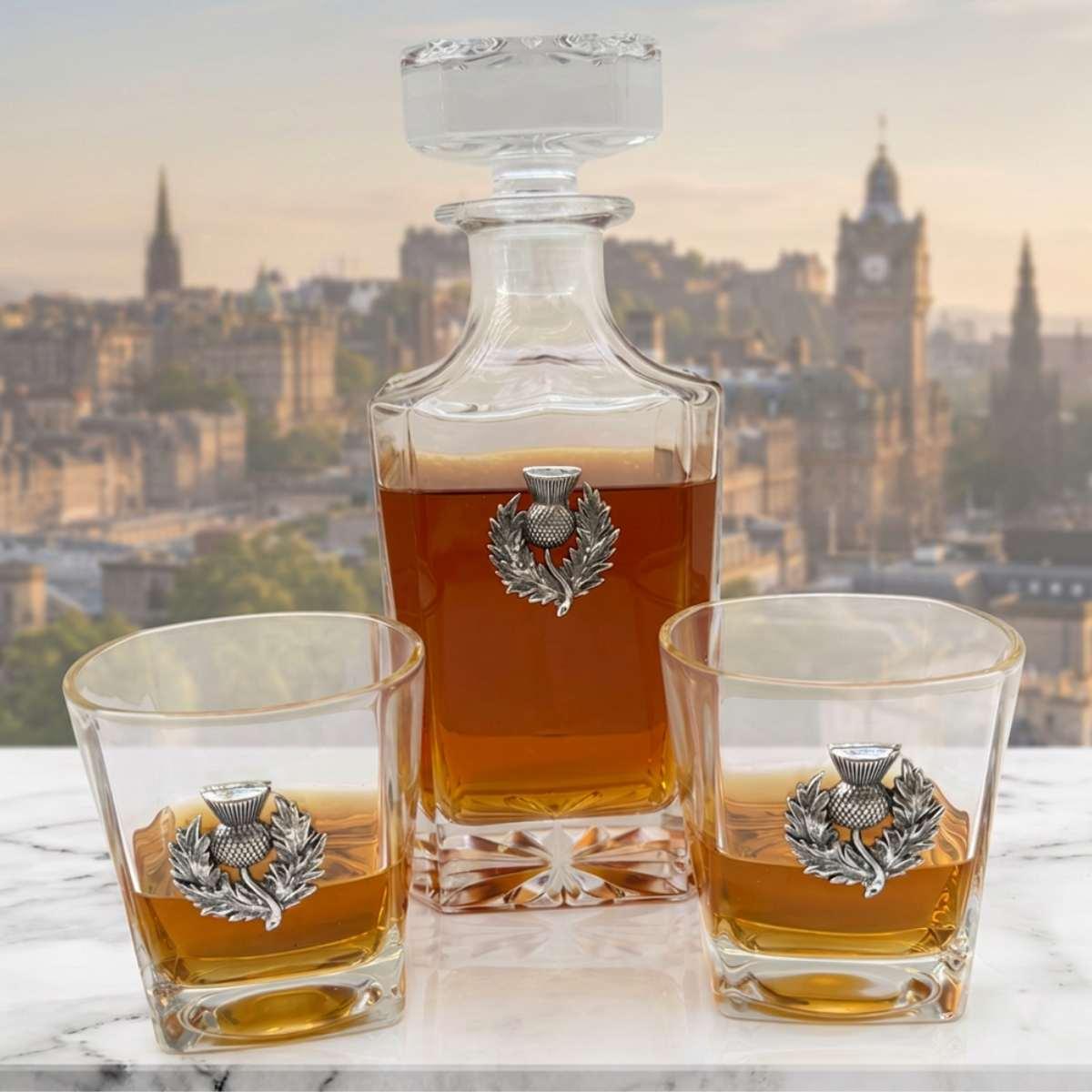 Decanter Silver Scottish Thistle