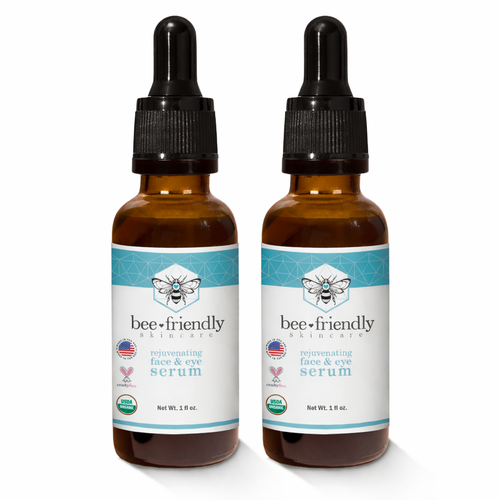 Organic Face & Eye Serum, Anti Aging, Deep Penetrating Hydration, Rejuvenates, Nourishes, Tightens & Lifts Facial Skin 1 oz