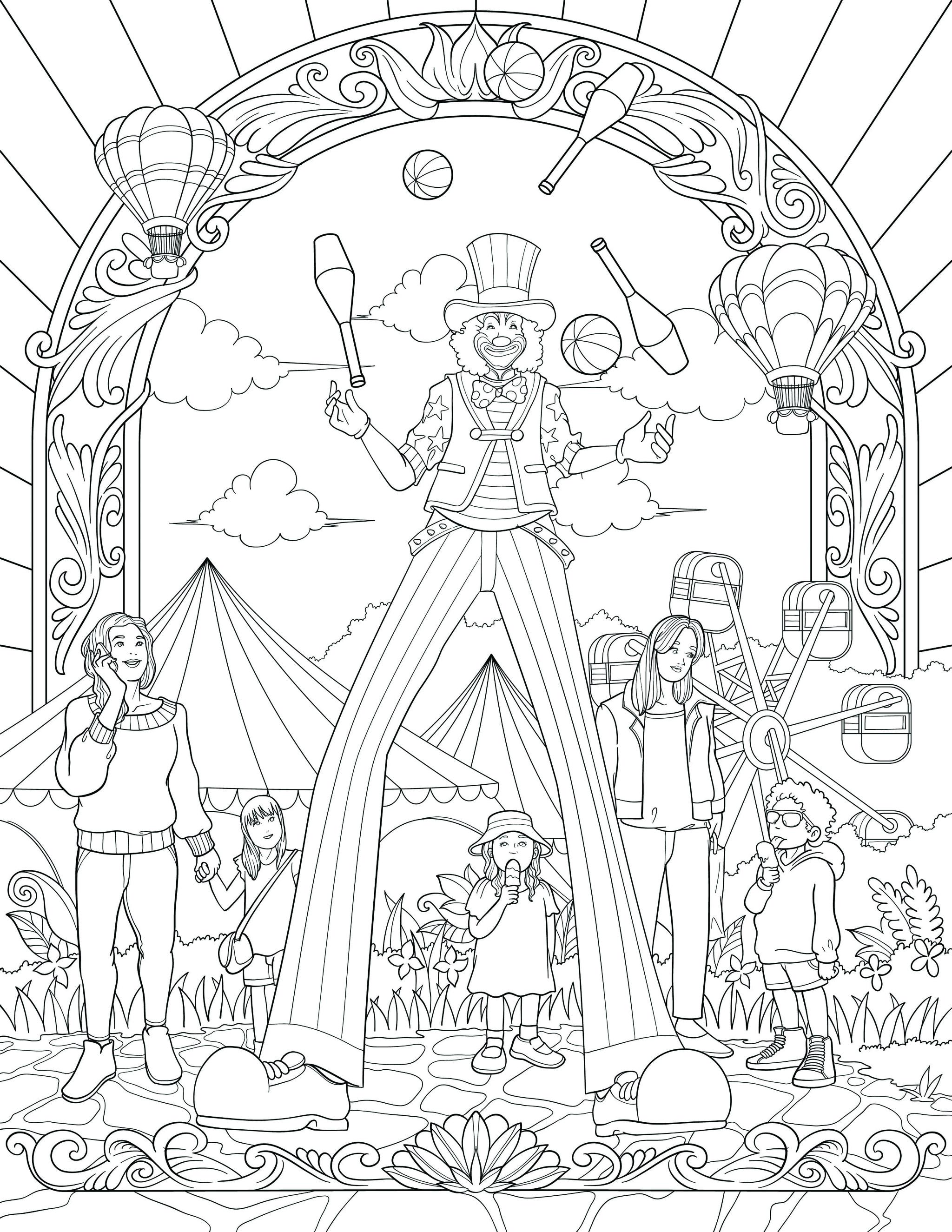 clown juggling
