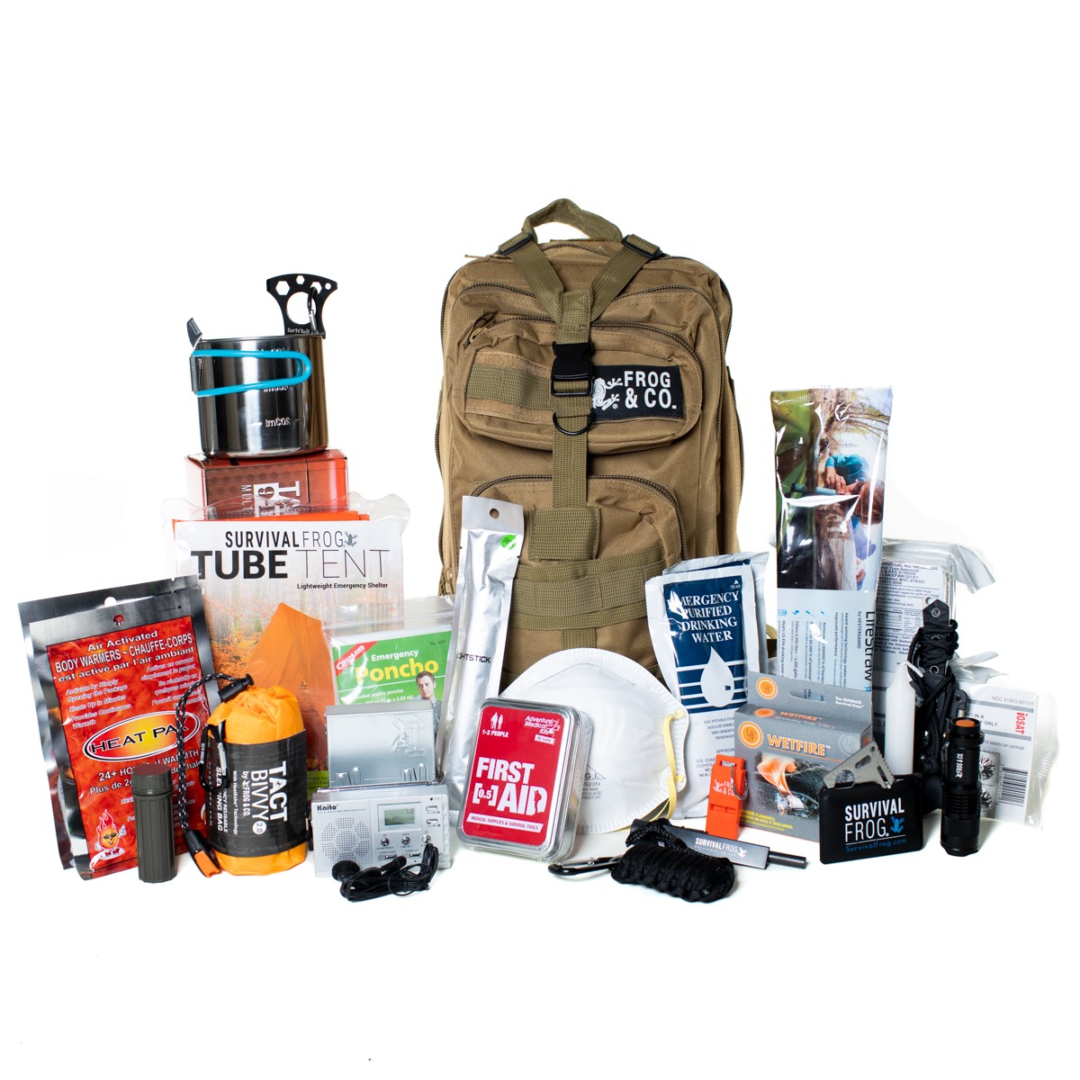 60 in 1 Emergency Survival Gear Kits Outdoor Camping Accessories