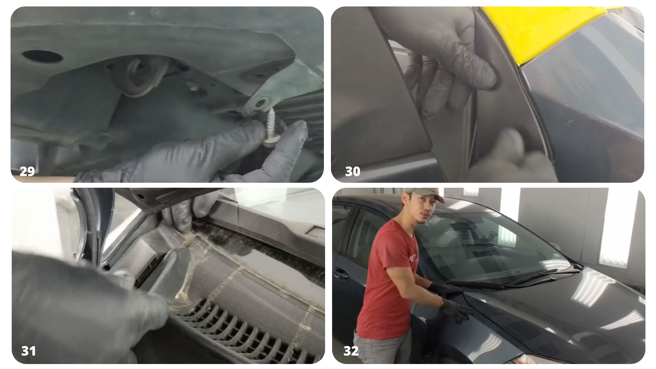 Steps 29-32 on how to install a 2014-2019 Toyota Corolla Fender
