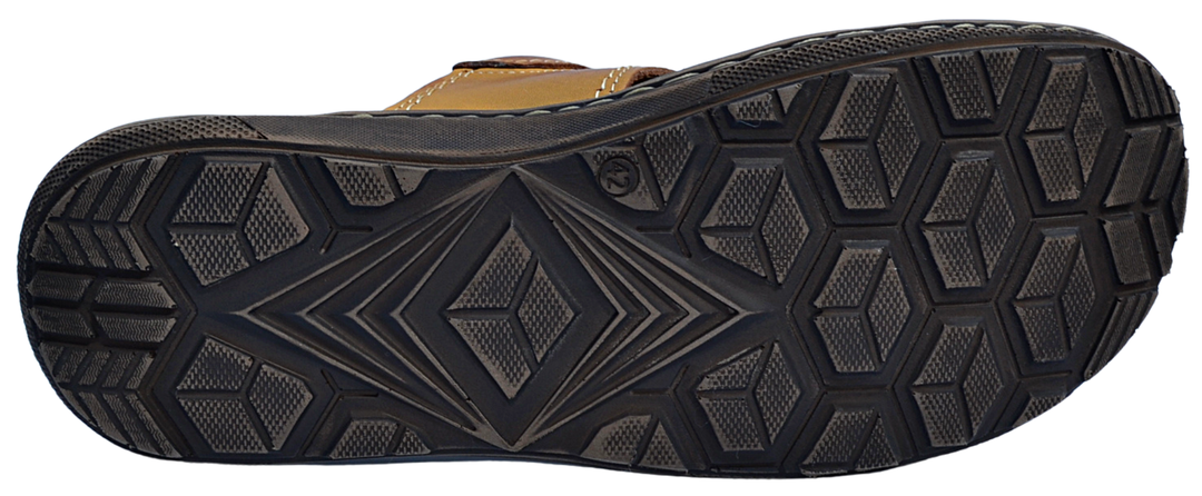 Joshua - Men handmade summer slippers - Reindeer Leather