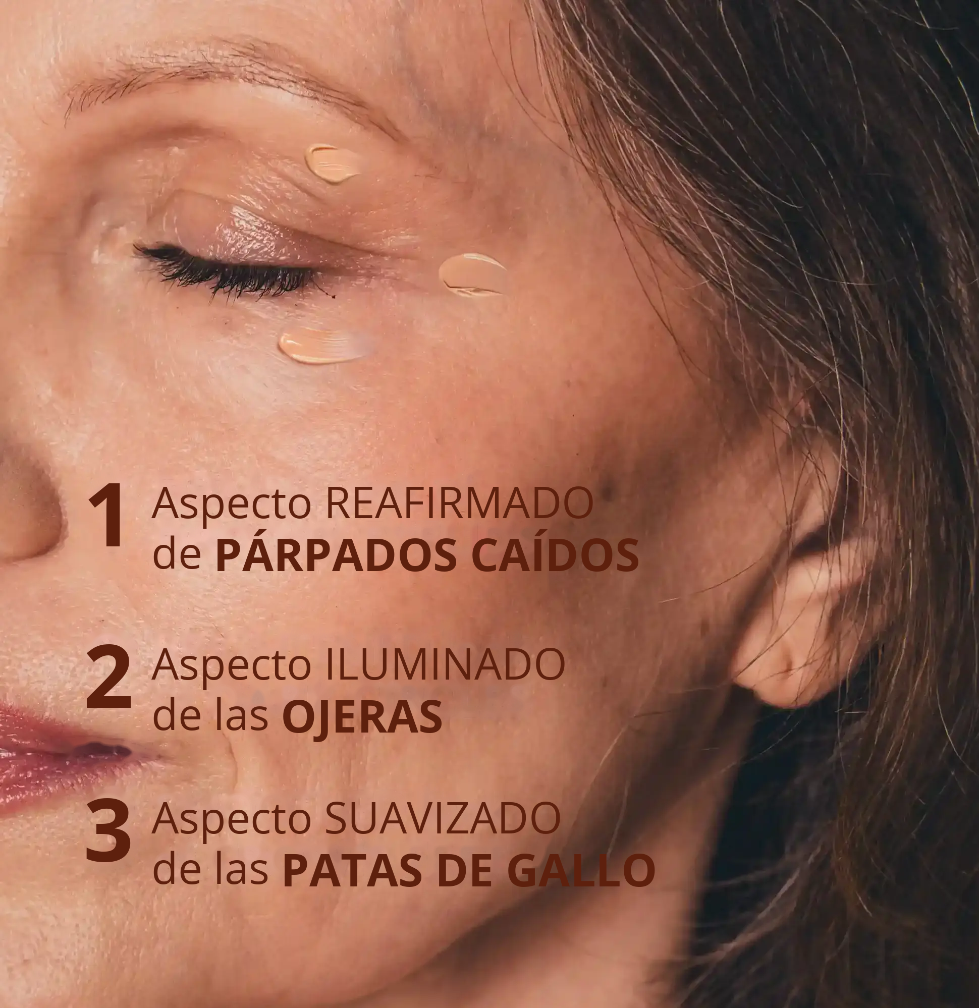 firmed look of the droopy eyelids