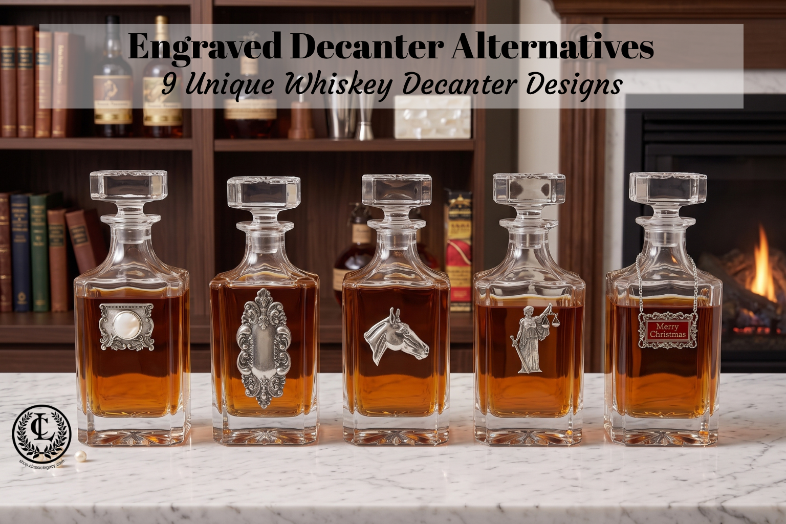 Decanters that are an alternative to engraved decanters