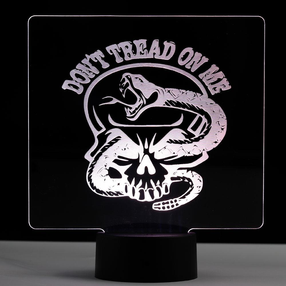 patriotic led acrylic sign don't tread on me